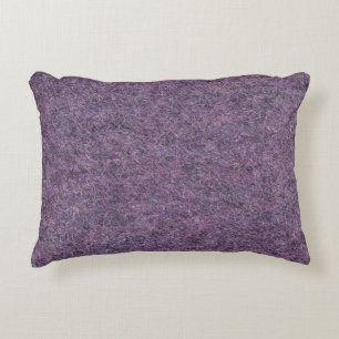 Wispy Black Purple White Faux Shag Texture Decorative Cushion