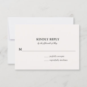 Wispy Blooms & Foliage Wedding Response Card
