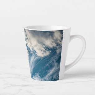 Wispy Cirrus Clouds and Blue Sky - Skyscape Fine A Latte Mug