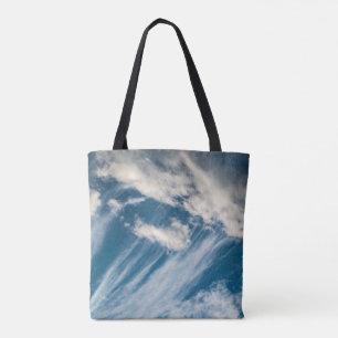 Wispy Cirrus Clouds and Blue Sky - Skyscape Fine A Tote Bag