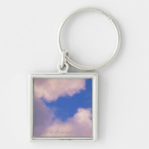 Wispy clouds against blue sky key ring