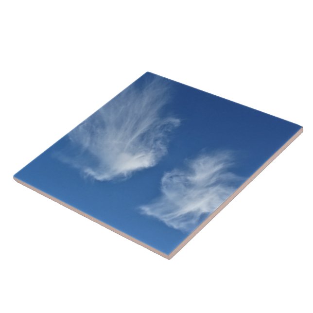 Wispy Clouds Ceramic Tile (Side)