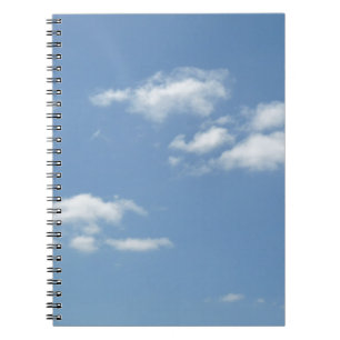 Wispy Clouds Powder Blue Sky Notebook