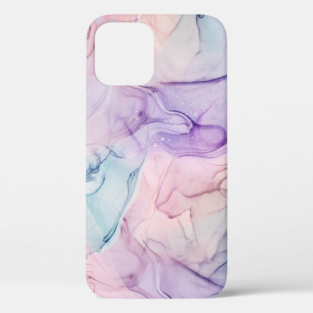 Wispy Ethereal Pastel Watercolor Inky Fantasy Glam Case-Mate iPhone Case (Back)