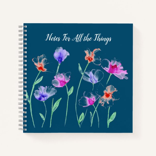 Wispy Flowers Notebook (Front)