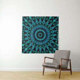 Wispy Looking Glass Mandala 2 Tapestry