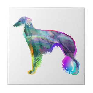 Wispy Silken Windhound  Ceramic Tile