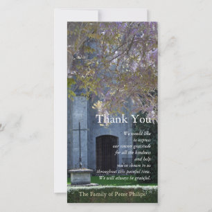 Wisteria 3 Christian Sympathy Thank You Card