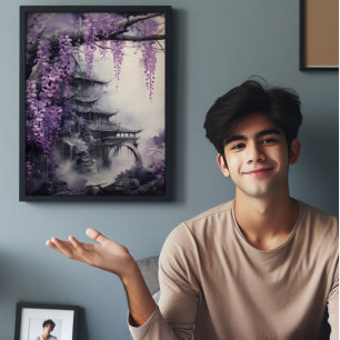 Wisteria Ancient Temple Photo Print