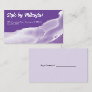 Wisteria and Lavender Beauty Style Nails Hair Business Card