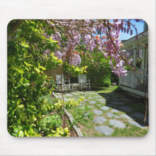 Wisteria and Rocking Chairs - Martha's Vineyard Mouse Pad