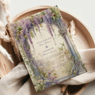 Wisteria Arch Botanical Wedding Invitation