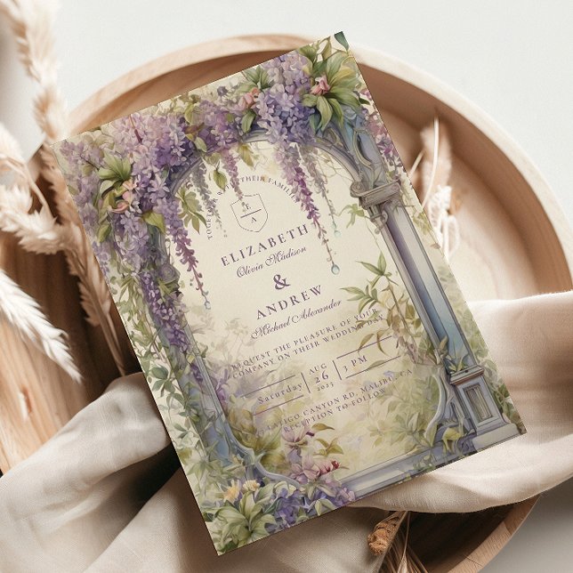 Wisteria Arch Botanical Wedding Invitation (Creator Uploaded)