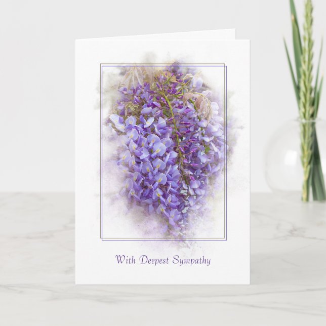 wisteria blossoms for sympathy card (Front)