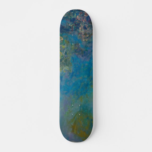 Wisteria by Claude Monet Skateboard (Front)