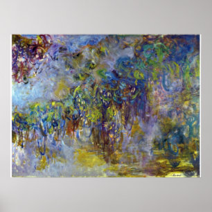 Wisteria by Claude Monet, Vintage Impressionism Poster