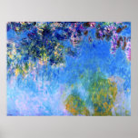 Wisteria by Impressionist Claude Monet Poster<br><div class="desc">Wisteria by Impressionist Claude Monet
 Wisteria (Wysteria) was painted by the famous Impressionist painter,  Claude Monet,  c. 1919-1920. 
Note: We suggest the semi-gloss paper or better for beautiful colour and for a quality print that will last for years.</div>