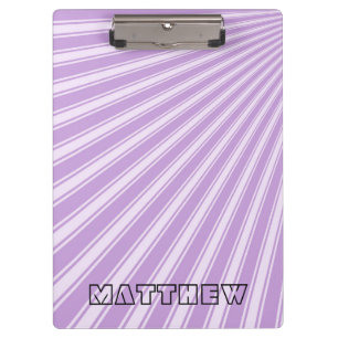 Wisteria Colour Stripe Funky Pattern Clipboard