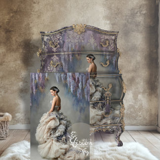 Wisteria Dove Champagne Ballgown Lavender Gown Tissue Paper