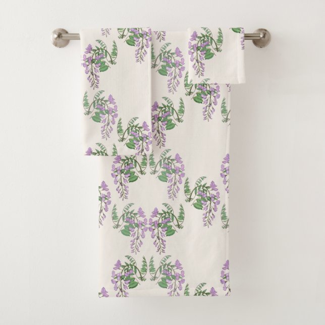 Wisteria Dream Floral Bath Towel Set (Insitu)