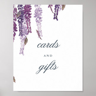 Wisteria dreams gift table wedding sign