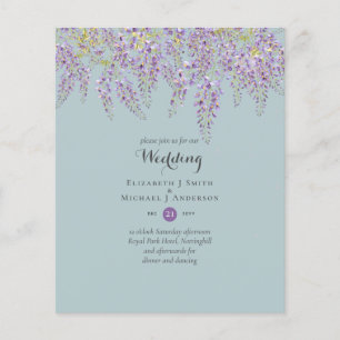 Wisteria Floral Garden Lavender Wedding Sage Flyer