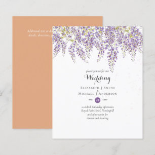 Wisteria Floral Garden Peach Wedding Sage
