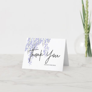 Wisteria Floral Personalised Thank You Card