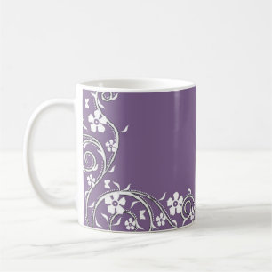 Wisteria Floral Swirls Coffee Mug