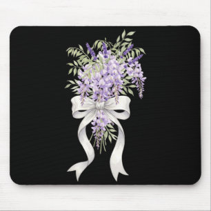 Wisteria Flower Botanical Garden Purple Floral Mouse Pad
