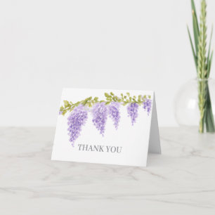 Wisteria Flower Painting Thank You Invitation