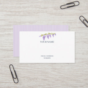 Wisteria Flower Purple Stripe Business Card
