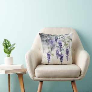 Wisteria Flowers Nature Cushion