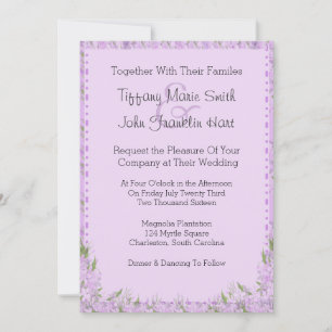 Wisteria Flowers Wedding Invitation