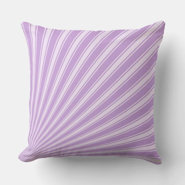 Wisteria Funky Sun Rays Background Cushion (Front)