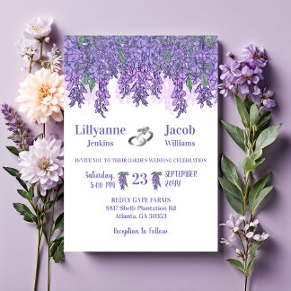 Wisteria Garden Celebration Wedding Invitation