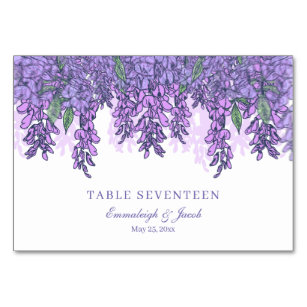 Wisteria Garden Romance Purple Wedding Table Number