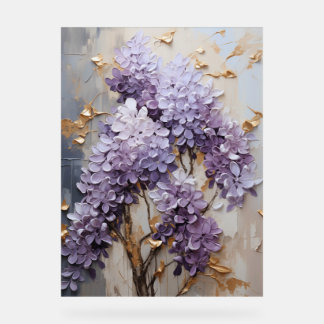 Wisteria - Impasto Floral Acrylic Sign