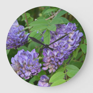 Wisteria in Bloom Large Clock