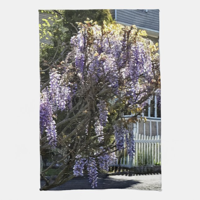 Wisteria in Bloom Tea Towel (Vertical)