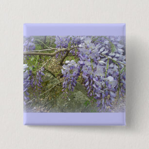 Wisteria in the Woods 15 Cm Square Badge