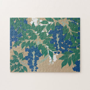 Wisteria Kamisaka Sekka japan painting art canvas  Jigsaw Puzzle