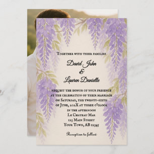 Wisteria Lane Photo Wedding Invitation