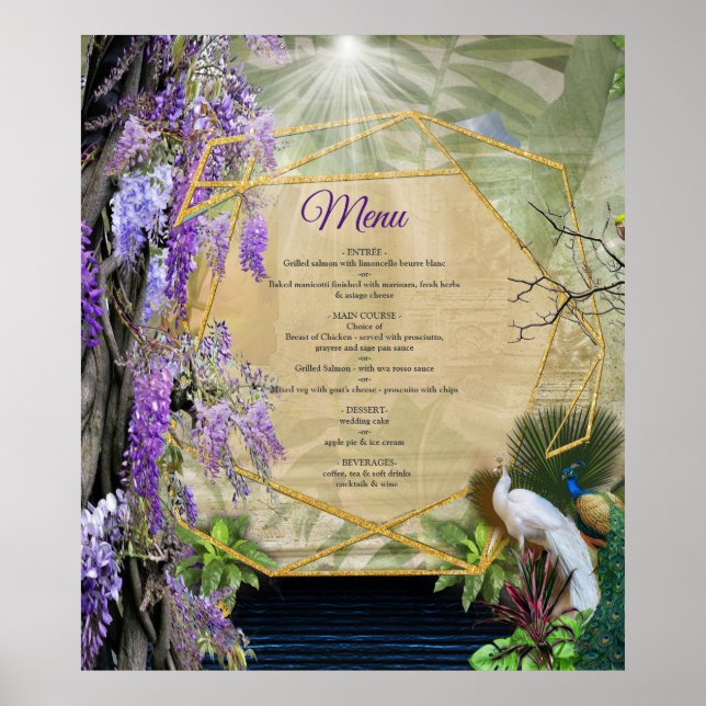 Wisteria & Large birds Dreamscape Theme  Poster (Front)