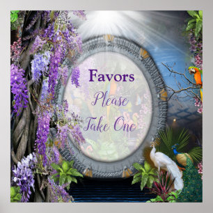 Wisteria & Large birds, Dreamscape Themes  Poster