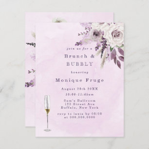 Wisteria Lavender Rose Brunch & Bubbly Invites