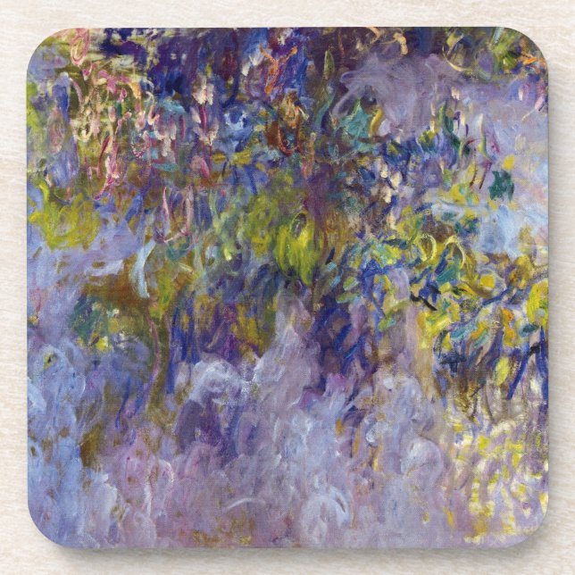 Wisteria (left half) by Claude Monet Coaster (Front)