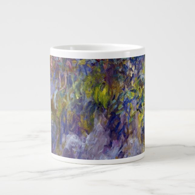 Wisteria (left half) by Claude Monet Large Coffee Mug (Front)