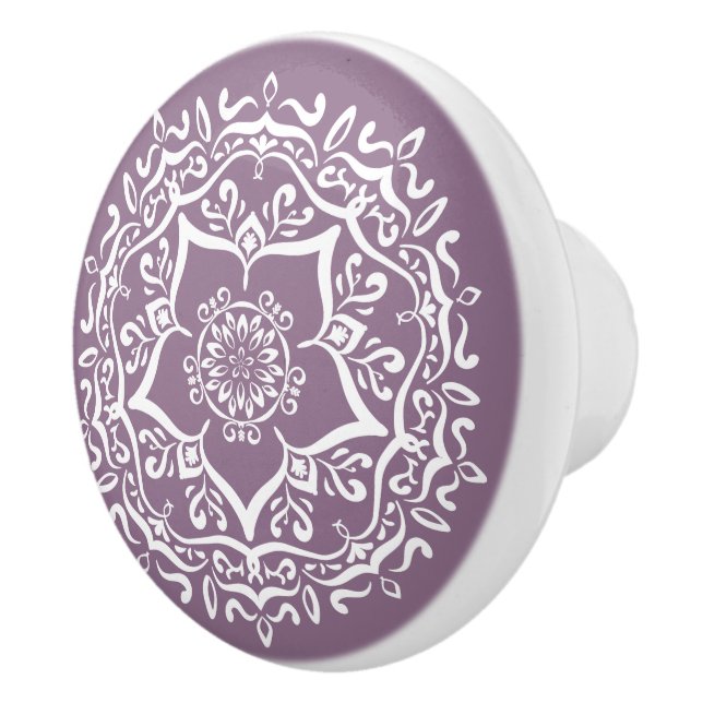 Wisteria Mandala Ceramic Knob (Right)