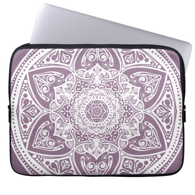 Wisteria Mandala Laptop Sleeve (Front)